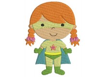 Stickdatei - Kleine Superheldin 2